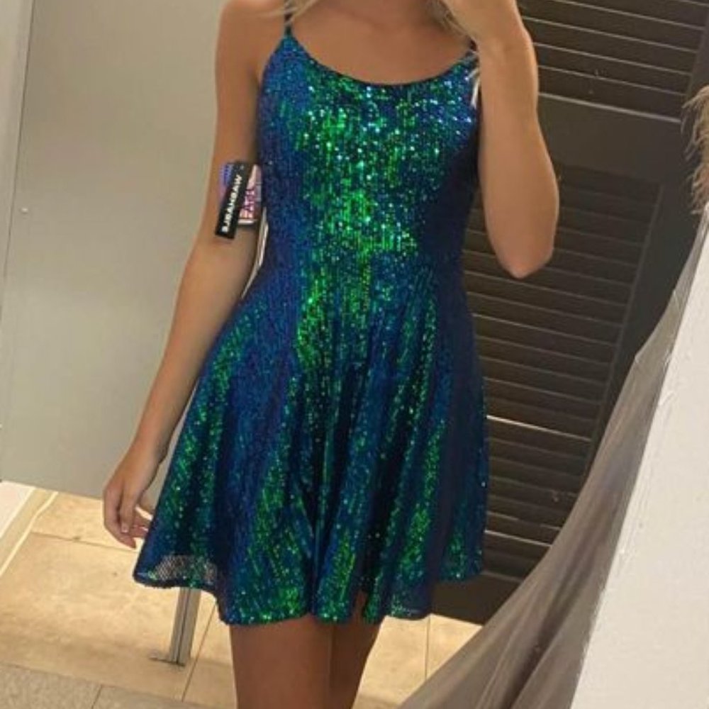 Short Multi color HOCO-Prom dress